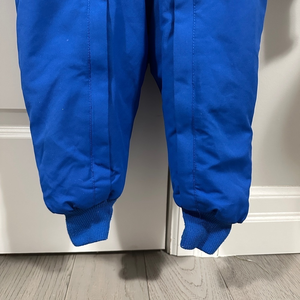 Mossi Vintage Toddler One Piece Snow Suit Blue Train Dual Zipper Size 18 months - Picture 8 of 11